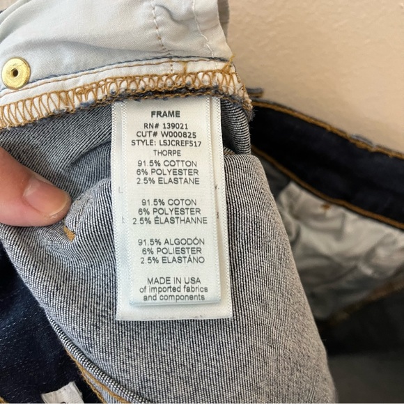 FRAME jeans le skinny de Jeanne crop dark rinse denim size 29 / 8 - Picture 9 of 9